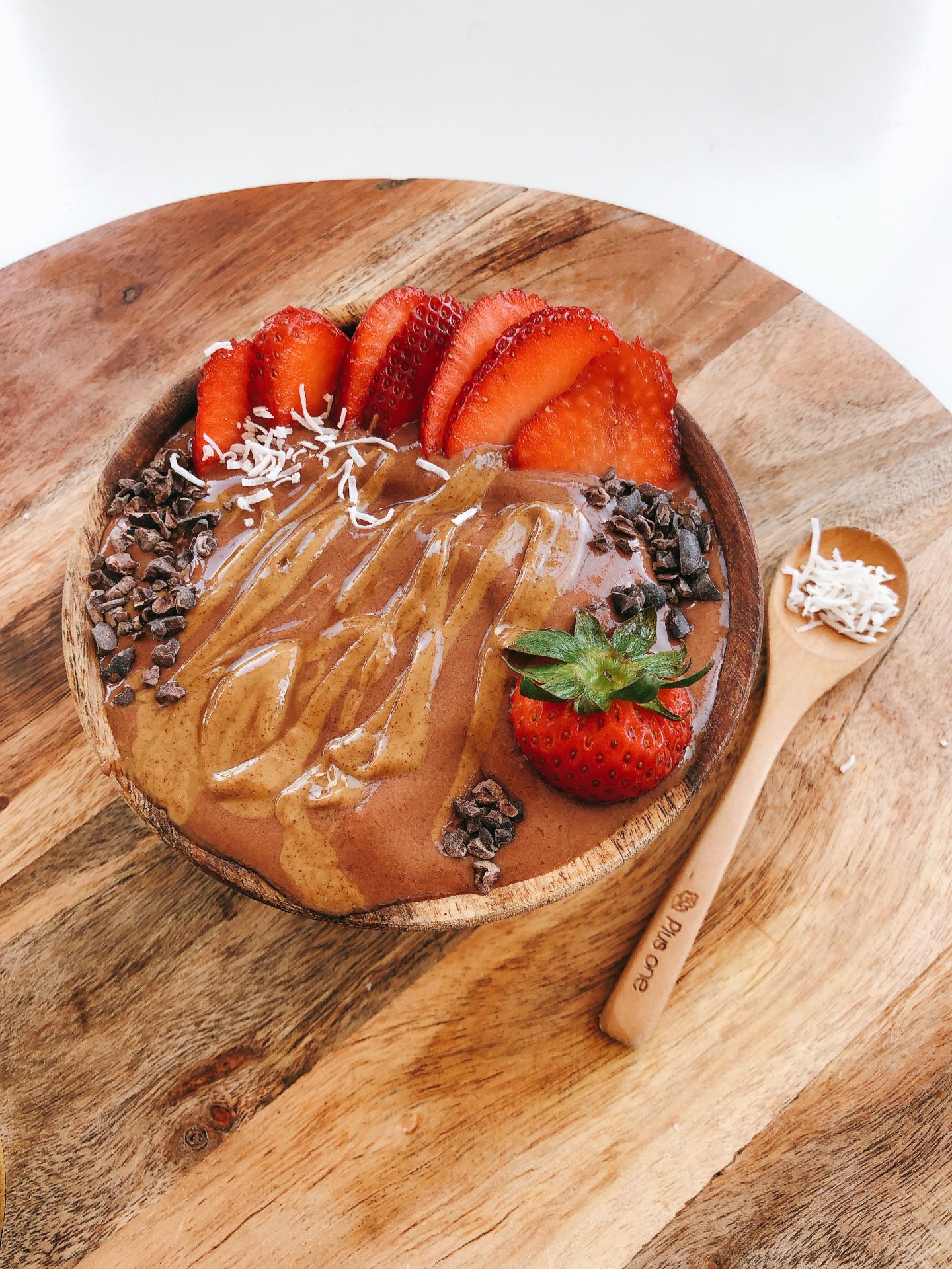 Chocolate Dipped Raspberry Smoothie Bowl