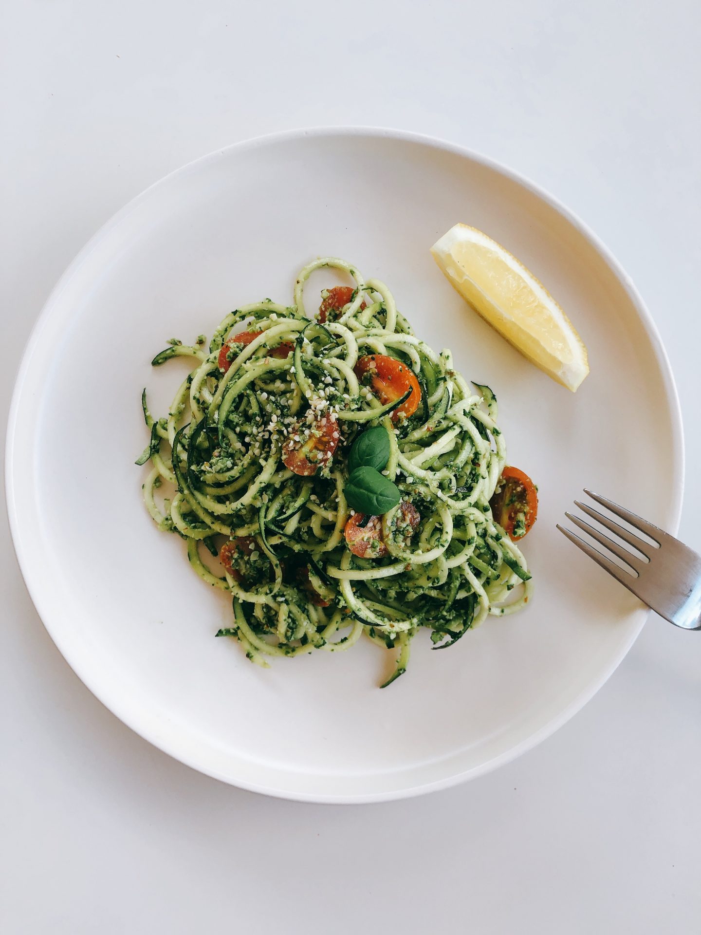 Basil Almond Pesto Zoodles